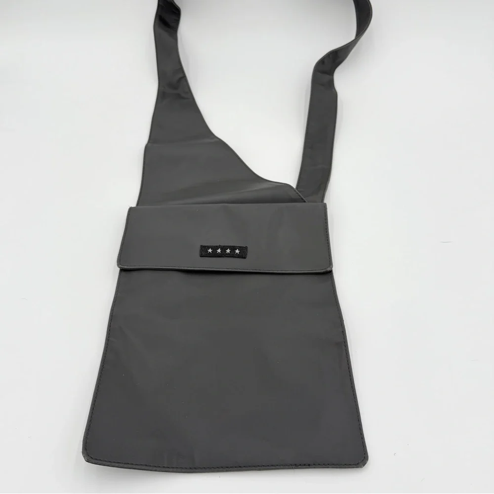 Black Vertical Technical Crossbody Bag